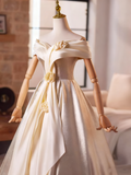 Elegant Prom Dress Off Shoulder Pleated Rose Ball Gown Evening Dress HZ0319