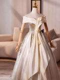 Elegant Prom Dress Off Shoulder Pleated Rose Ball Gown Evening Dress HZ0319
