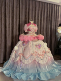 New Arrival Prom Dress High Collar Pleated Ball Gown Quinceanera Dress Birthday Outfits HZ0319