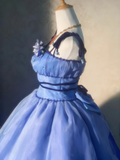 Stunning Prom Dress Spaghetti Straps Pleated Flower Ball Gown Evening Dress Sweet 16 Dress HZ0319