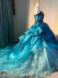 Charming Prom Dress Strapless Pleated Ruffle Ball Gown Evening Dress Birthday Outfits HZ0319
