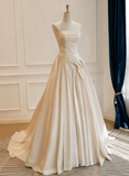 New Arrival Wedding Dress Strapless Pleated Wedding Dress HZ0319