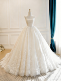 Elegant Wedding Dress Strapless Pleated Tulle Wedding Dress HZ0319