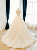 Elegant Wedding Dress Strapless Pleated Tulle Wedding Dress HZ0319