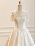 New Arrival Wedding Dress Off Shoulder Lace Wedding Dress HZ0319