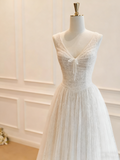 New Design Wedding Dress V-neck Tulle Pleated Wedding Dress HZ0319