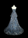 Gorgeous Prom Dress Spaghetti Straps Pleated Long Evening Dress Gala Dress HZ0319