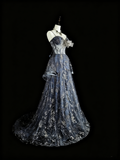 Gorgeous Prom Dress Spaghetti Straps Pleated Long Evening Dress Gala Dress HZ0319