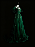 Gorgeous Prom Dress Dark Green A Line Sweetheart Pleated Gala Dress Evening Dress HZ0319