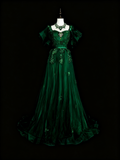 Gorgeous Prom Dress Dark Green A Line Sweetheart Pleated Gala Dress Evening Dress HZ0319