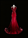 Stunning Prom Dress Spaghetti Straps Mermaid Gala Dress Evening Dress HZ0319