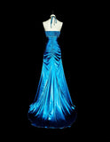 Pretty Prom Dress A Line Halter Pleated Evening Dress Gala Dress Birthday Party Outfits HZ0319