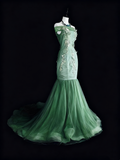 Elegant Prom Dress Off Shoulder Tulle Mermaid Evening Dress Gala Dress Birthday Party Outfits HZ0319
