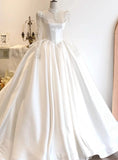 Gorgeous Wedding Dress Sweetheart Pleated Long Sleeve Wedding Dress HZ0319