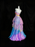 Colorful Prom Dress Strapless Pleated Evening Dress Quinceanera Dress Birthday Outfits HZ0319