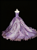 Charming Prom Dress Asymmetrical Neck Pleated Ball Gown Sweet 16 Dress Birthday Outfits HZ0319