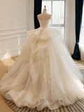 New Arrival Wedding Dress Strapless Tulle Wedding Dress HZ0319