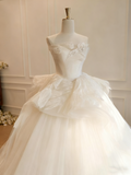 New Arrival Wedding Dress Strapless Tulle Wedding Dress HZ0319