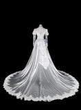 Retro Wedding Dress High Collar Lace Pleated Wedding Dress HZ0319
