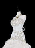 Elegant Wedding Dress Strapless Tulle Tiered Wedding Dress Dress HZ0319