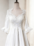 Retro Wedding Dress A Line Sweetheart Pleated Wedding Dress HZ0319