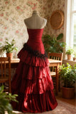Pretty Prom Dress Sweetheart Pleated Tiered Evening Dress Gala Dress Birthday Party Outfits HZ0319