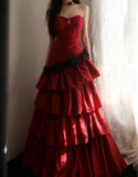 Pretty Prom Dress Sweetheart Pleated Tiered Evening Dress Gala Dress Birthday Party Outfits HZ0319