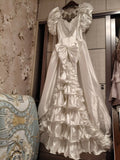 Vintage Wedding Dress Long Sleeves Backless Lace Wedding Dress HZ0319