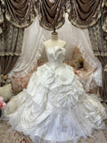 Stunning Prom Dress Strapless Pleated Evening Dress Quinceanera Dress Ball Gown HZ0319