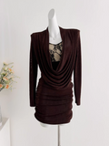 Minimalist Women Dress Spaghetti Straps Long Sleeves Short Birthday Outfits Seaside Party Dress HZ0319