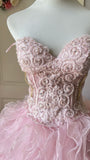Beauty Prom Dress Sweetheart Ruffle Ball Gown Evening Dress Sweet 16 Dress Birthday Outfits HZ0319