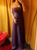 Elegant Prom Dress Dark Purple Strapless Gala Gown Formal Dress Evening Dress HZ0319