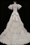Retro Wedding Dress Sweetheart Pleated Tulle Wedding Dress HZ0319