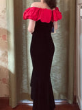 Minimalist Prom Dress Off Shoulder Mermaid Evening Dress Gala Dress Formal Dress HZ0319