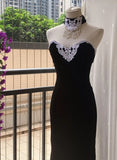 Elegant Prom Dress Black Sweetheart Evening Dress Gala Dress Party Dress HZ0319
