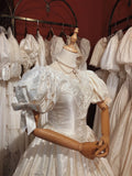 Vintage Wedding Dress Asymmetrical Neck Wedding Dress HZ0319