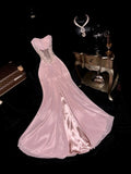 Stunning Prom Dress Strapless Slit Mermaid Birthday Party Dress Gala Dress Evening Dress HZ0319