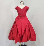 Minimalist Prom Dress Wine Red Crew Neck Pleated Gala Dress Evening Dress Formal Dress HZ0319