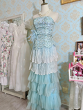 Pretty Prom Dress Strapless Pleated Tulle Gala Dress Formal Dress Evening Dress HZ0319