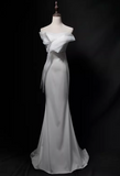 Charming Prom Dress White Strapless Mermaid Gala Dress Evening Dress Formal Dress HZ0319