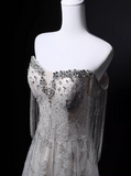 Shiny Prom Dress A Line Off Shoulder Pleated Gala Dress Evening Dress Party Dress HZ0319