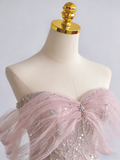 Gorgeous Prom Dress Off Shoulder Pleated Tulle Gala Dress Evening Dress Formal Dress HZ0319