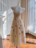 A-Line Tulle Sequin Champagne Pink Prom Dress, Champagne Homecoming Dress HZ0319