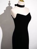 Black and White Mermaid Long Formal Dress, Black and White Prom Dress HZ0319