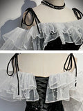 Black Mermaid Long Prom Dress Sweet Formal Party Dress HZ0319