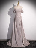 Shiny Off The Shoulder A-Line Long Prom Dress Formal Party Dress HZ0319