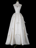 White Strapless A Line Cute Sweet Birthday Party Dress HZ0319
