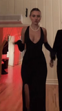 Sexy Black Deep V Neck Sheath Long Party Dress Evening Gown HZ0319