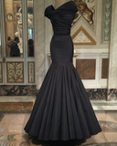 Elegant Black Off Shoulder Mermaid Long Formal Evening Gown HZ0319