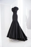 Elegant Black Off Shoulder Mermaid Long Formal Evening Gown HZ0319